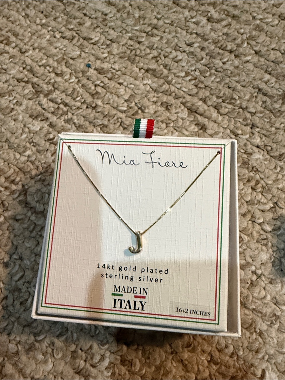 14kt Gold-Plated Mia Fiore Letter J Necklace - Gold